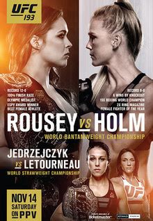 UFC 193: Rousey vs Holm Prop Odds .